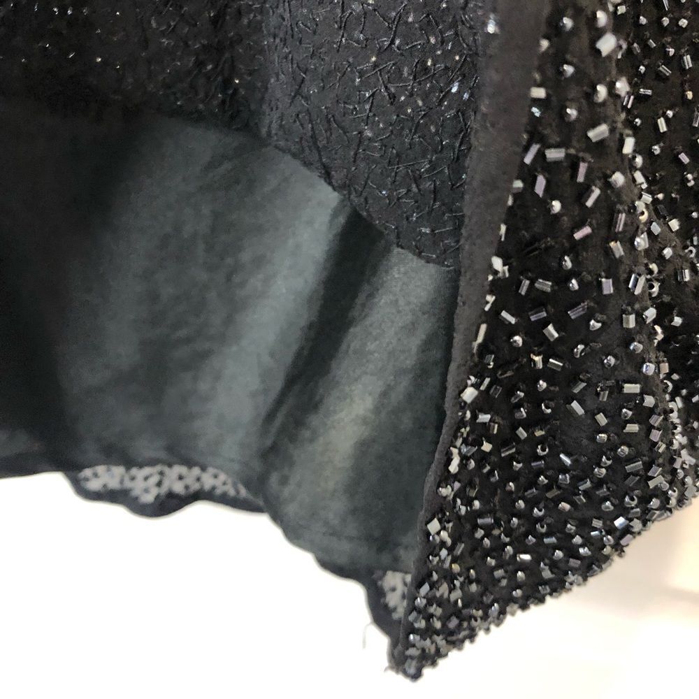Scala 100% silk black beaded tank top size medium - Picture 12 of 12